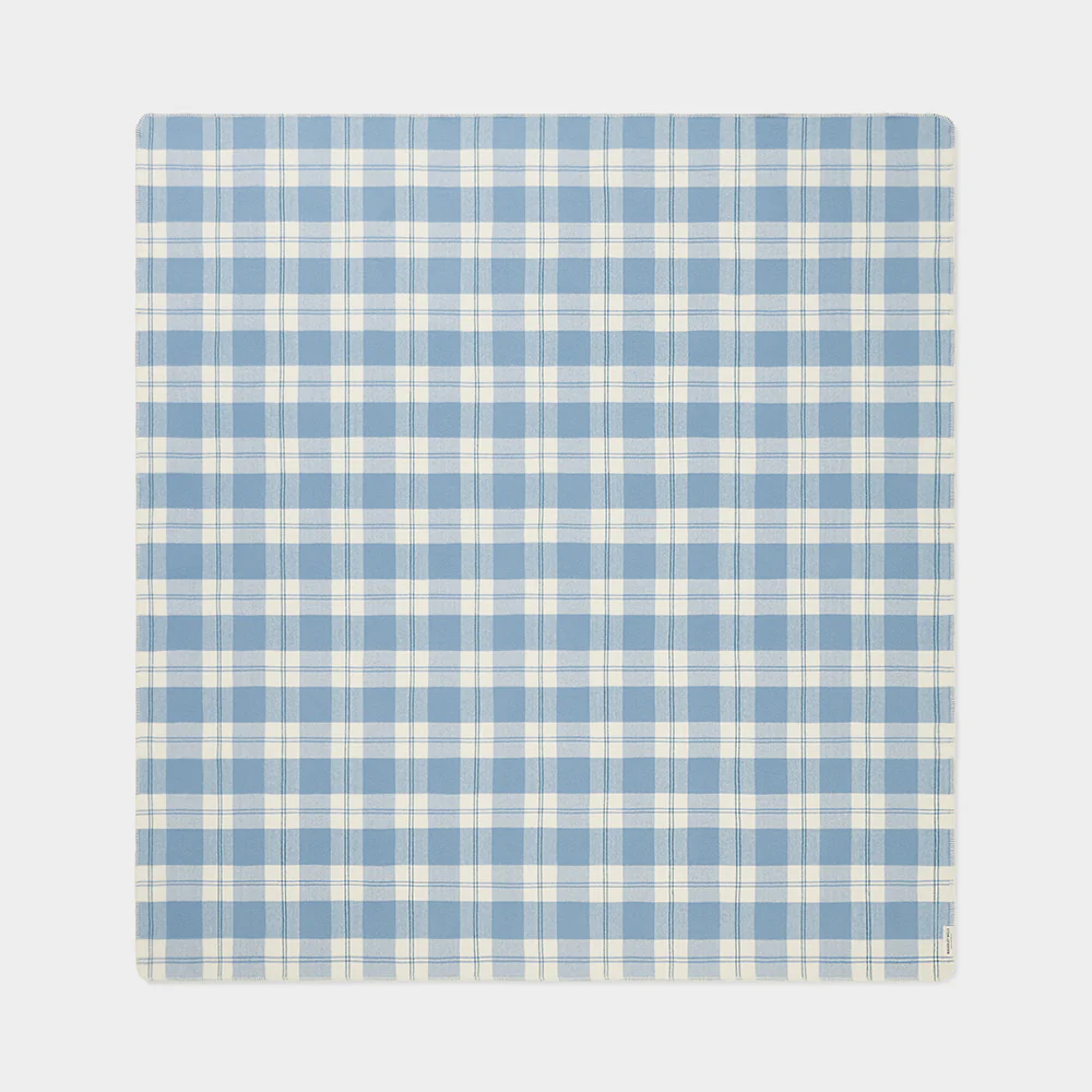 Classic Plaid Blanket in Bay Blue | King/Queen - Image 4