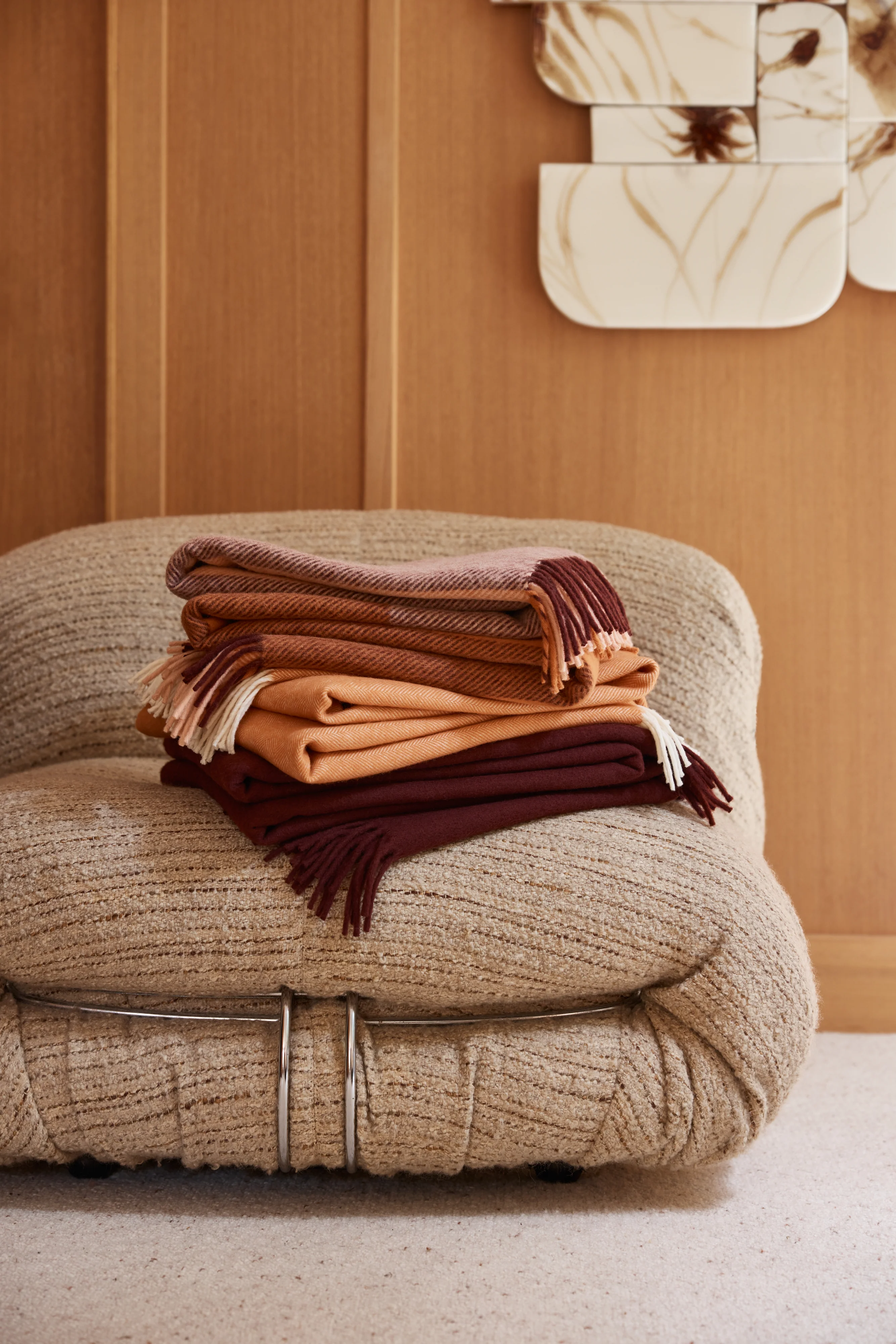 Herringbone Throw in Ginger - Image 2