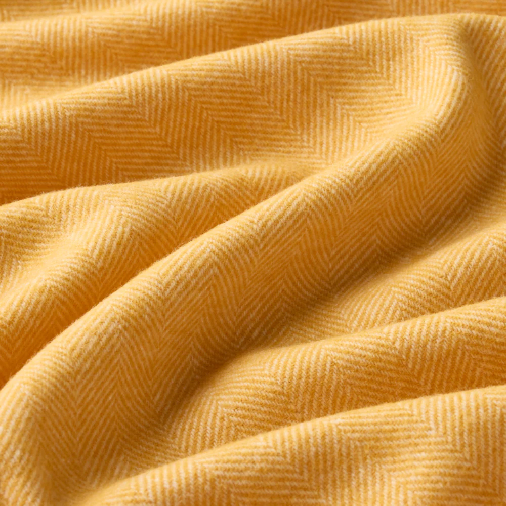 Herringbone Throw in Honey Gold