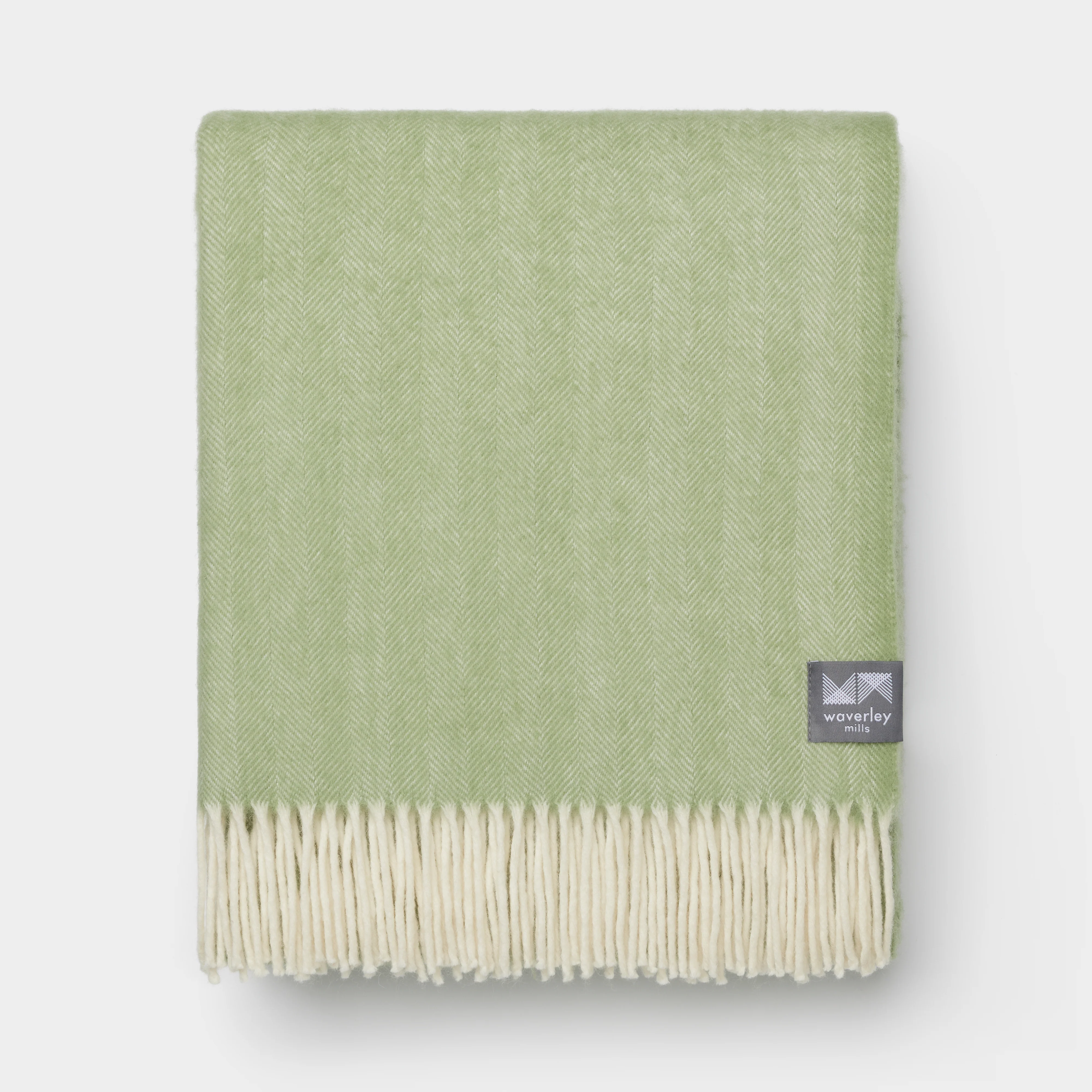 Herringbone Throw in Moss - Image 3