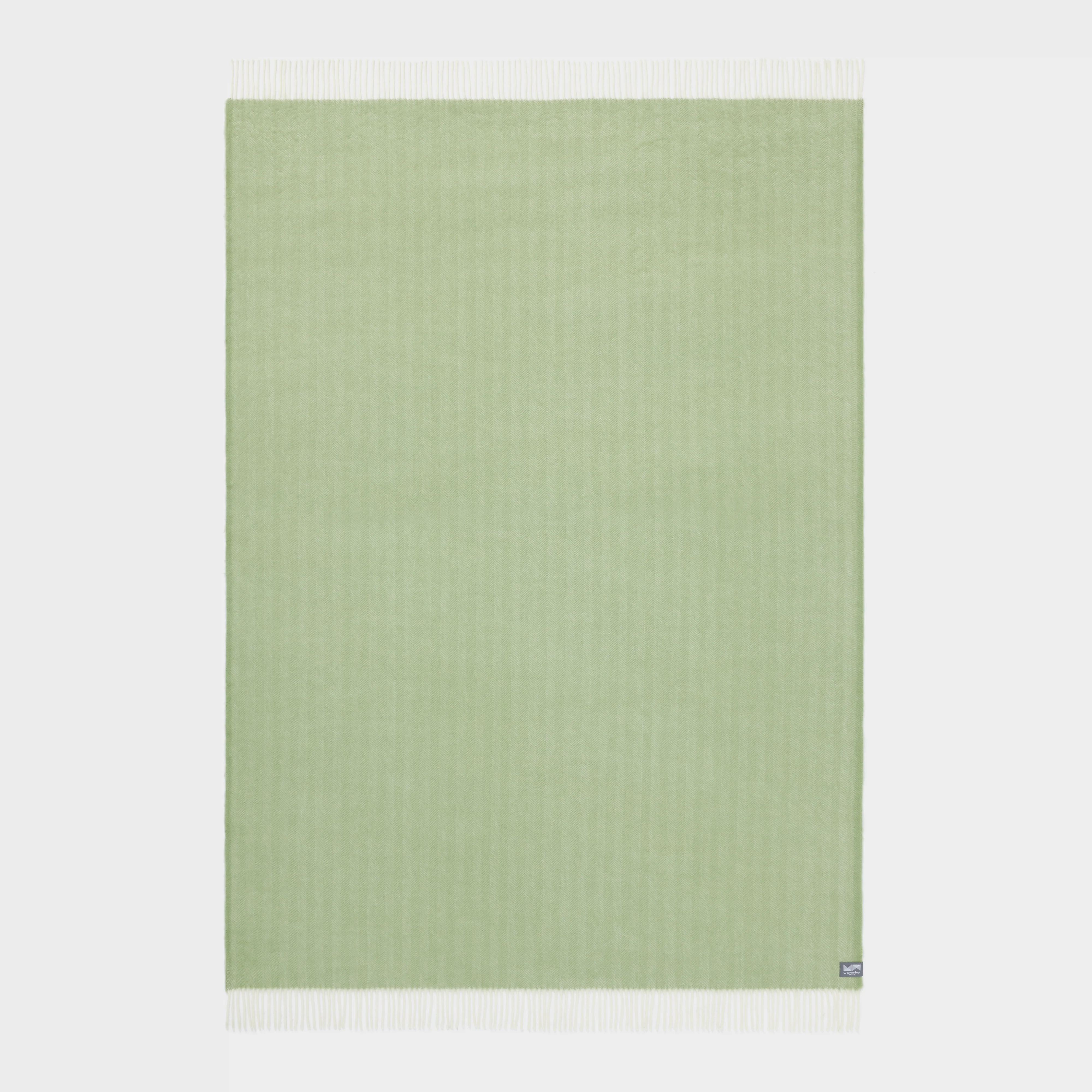 Herringbone Throw in Moss - Image 4